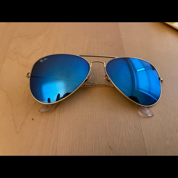 Ray-Ban Aviator Flash lenses (Blue Metallic lenses) - Picture 5 of 5